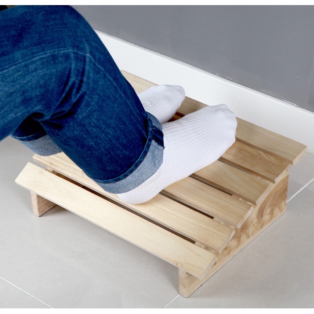 Ghế gỗ GIÁ ĐỂ kệ kê chân văn phòng toilet kệ nail bàn học tập làm việc