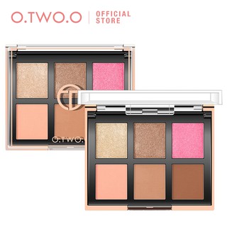 Hộp Phấn Mắt O.TWO.O 6 Màu Tích Hợp Phấn Má Hồng 2 Màu Thời Trang 110g