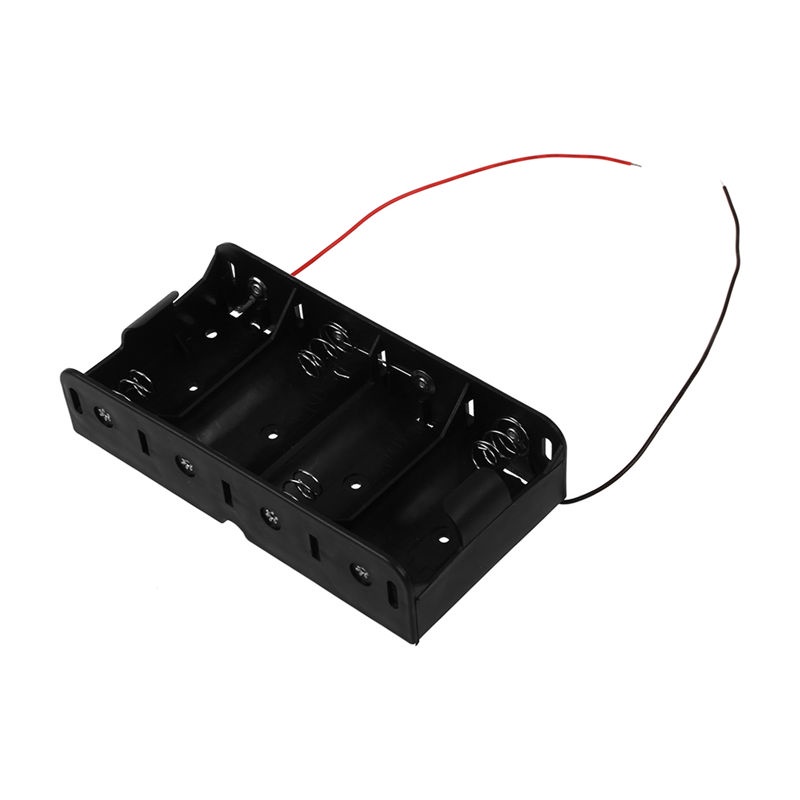 Hộp đựng pin 4x1.5V D có kẹp lò xo tiện dụng