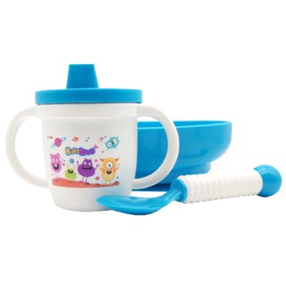 Bộ ly chén tập ăn Babylove chống trơn chượt cho bé