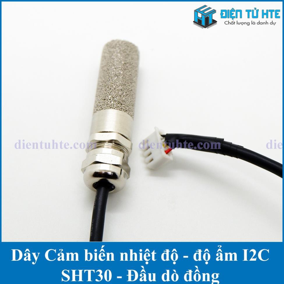 Dây cảm biến nhiệt độ độ ẩm SHT30 đầu dò bằng đồng - giao tiếp I2C [HTE Quy Nhơn CN2]