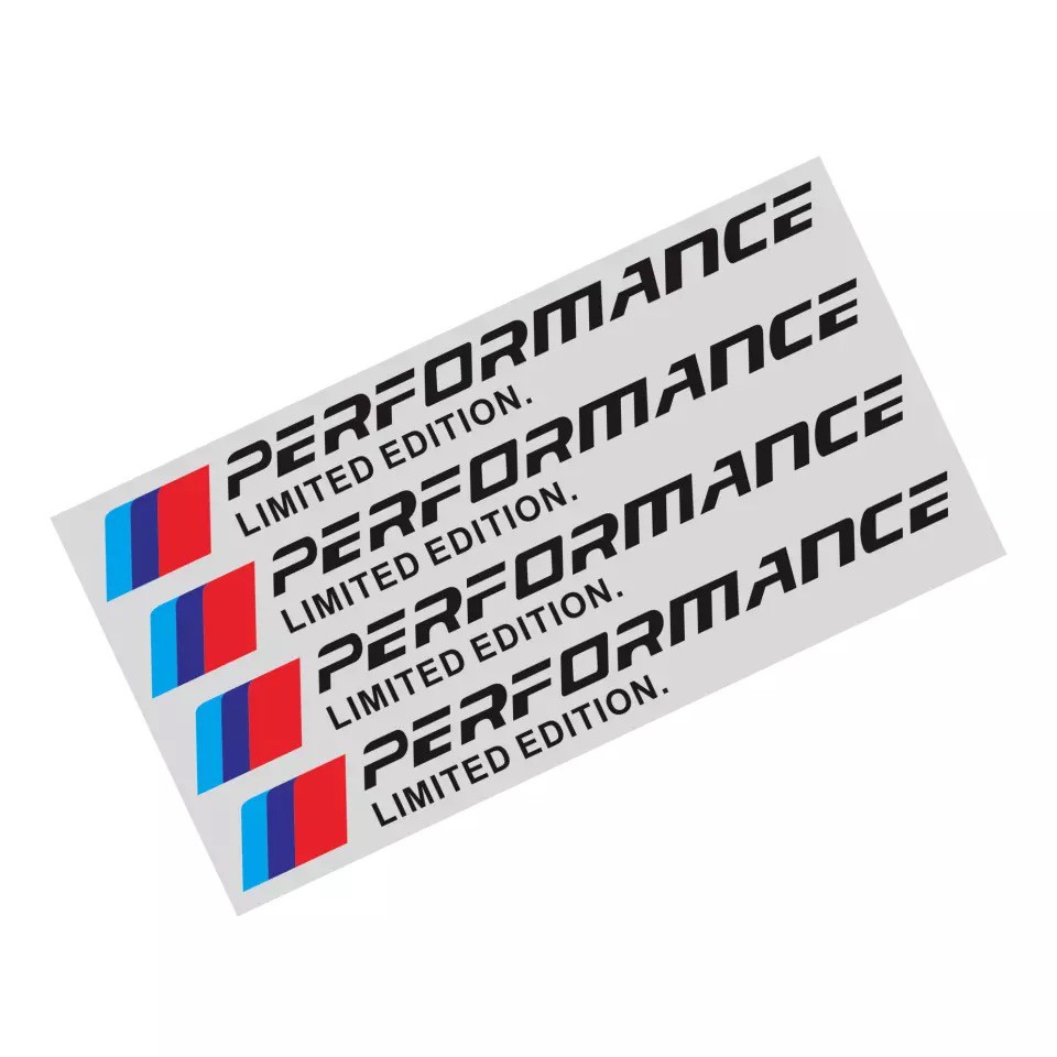 Bộ 4 tem dán tay nắm cửa xe ô tô Performance 03