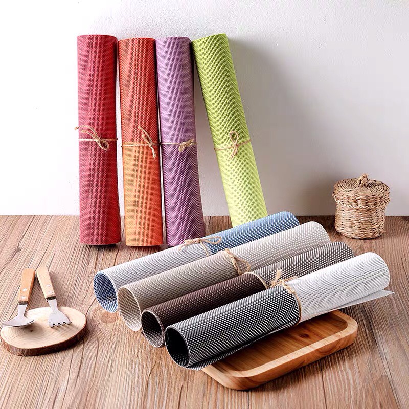 Miếng tấm trải lót bàn ăn cách nhiệt PVC cạnh viền cao cấp 88219 Korea Store 88