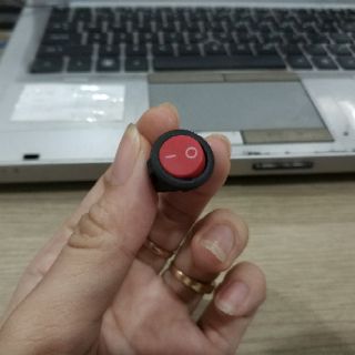 Công tắc đỏ on/off tròn 2 chân ( 1 cái)