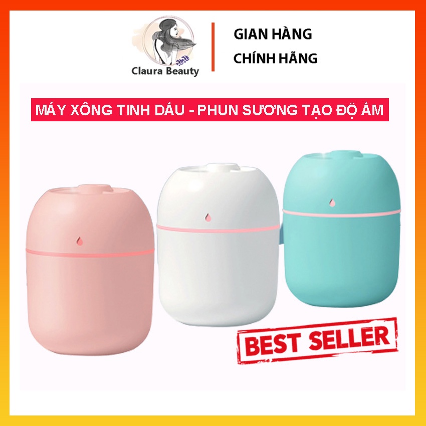 Máy Xông Tinh Dầu Mini, Máy Khuếch Tán Tinh Dầu Tảo Hương Thơm, Máy Xông Hơi, Máy Phun Sương Mini CLAURA BEAUTY