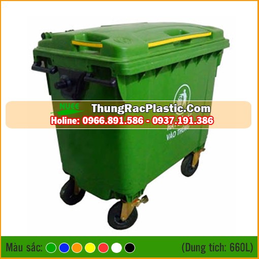 Thùng rác nhựa HDPE 660 Lít - Loại 1