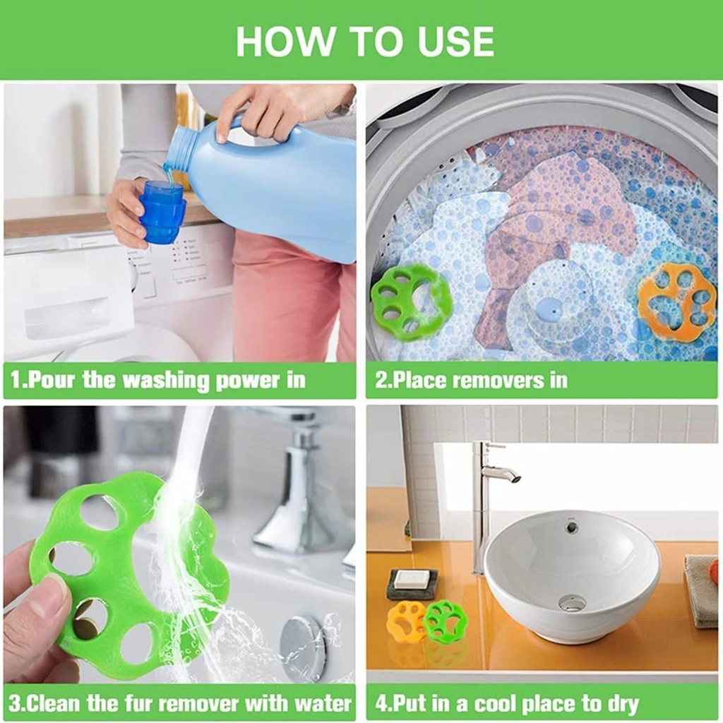 Dụng Cụ Loại Bỏ Lông Thú Cưng Trên Quần Áo Bằng Silicone Có Thể Tái Sử Dụng