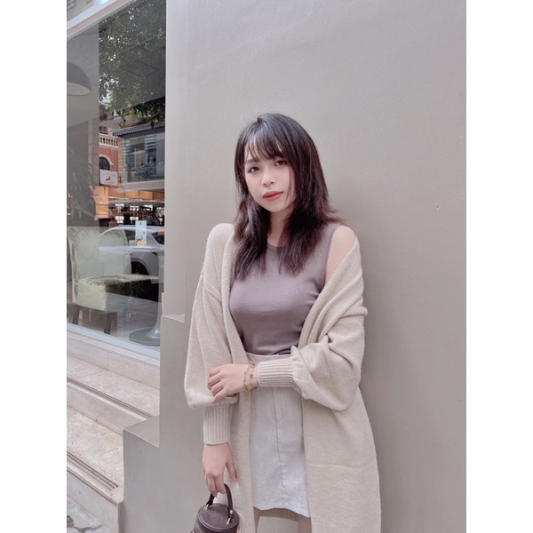 Áo khoác len lông cừu FANSIX - AL03 áo cardigan len dày | BigBuy360 - bigbuy360.vn