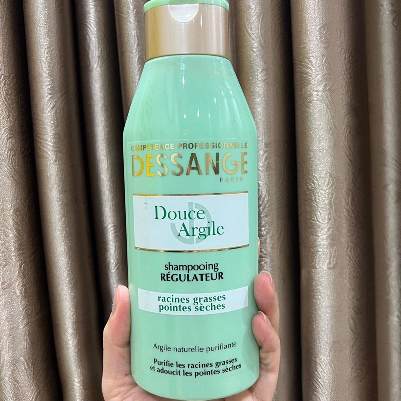 Dầu gội cho tóc dầu Dessange màu xanh của Pháp cho tóc dầu, tóc bết