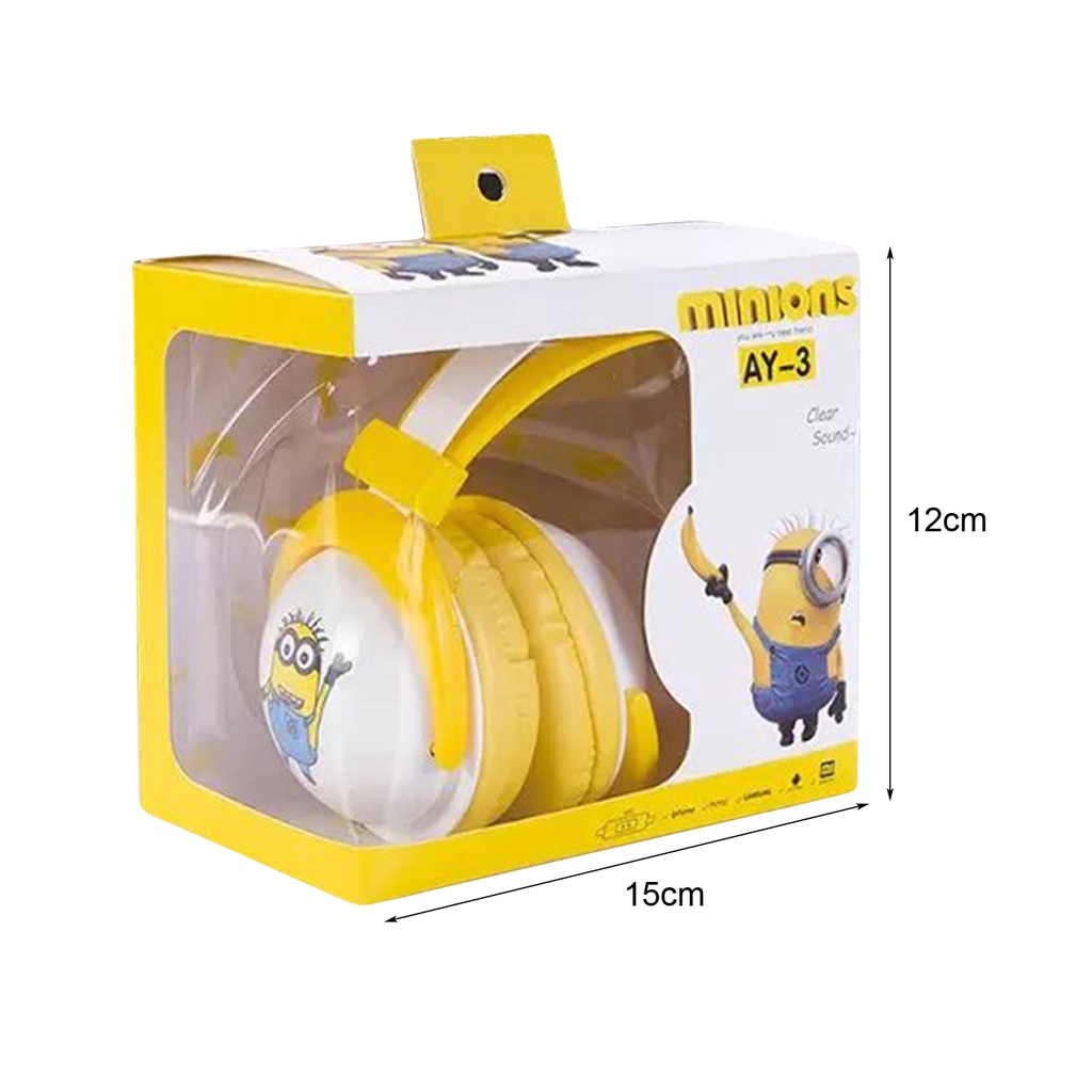 Tai Nghe Có Dây Mega Bass Stereo Thiết Kế Hình Mèo Đáng Yêu Cho Trẻ Em