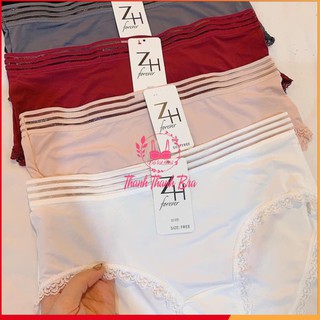 ❤️ZH 8889❤️ Quần lót nữ Thái lan, quần chip, sịp nữ vải thun lạnh pha ren cạp vừa, Size XL