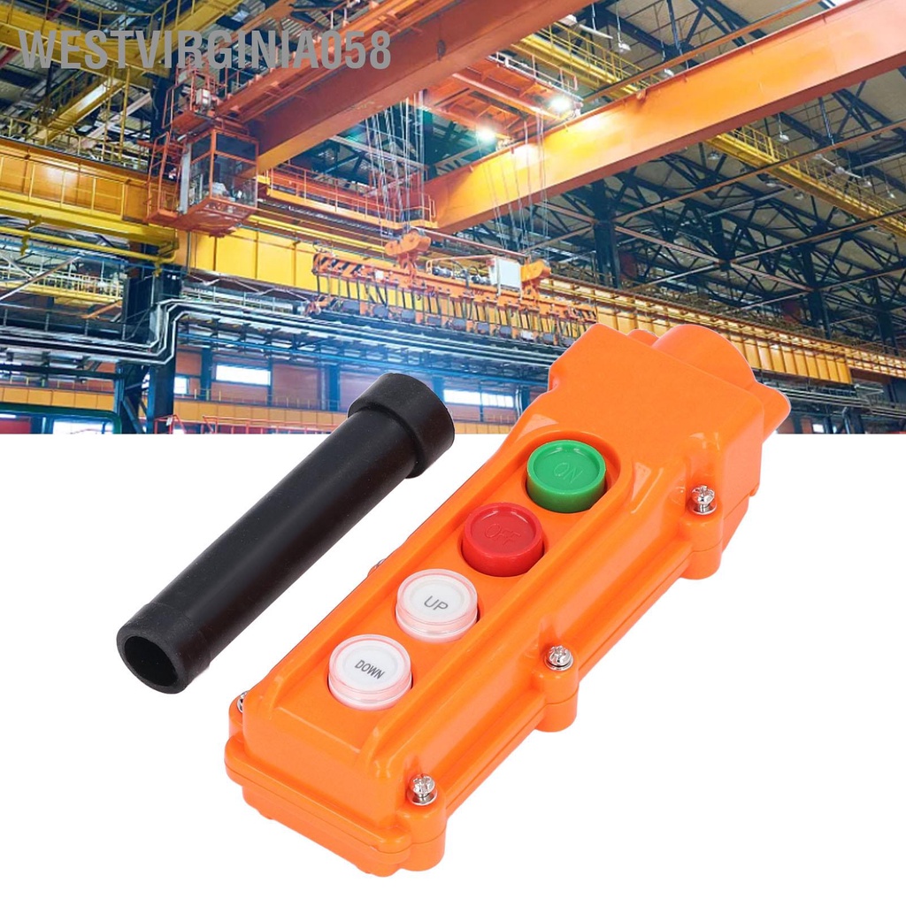 Có thể bán buôn BERM Crane Push Botton Switch Rainproof Handheld Hoist Remote Control 220V/500V 5A Westvirginia058 Hàng giao ngay