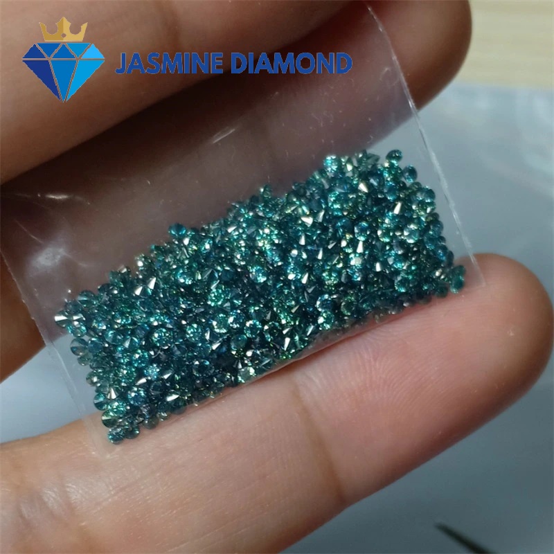 Kim cương nhân tạo Mỹ Moissanite tấm màu xanh lá