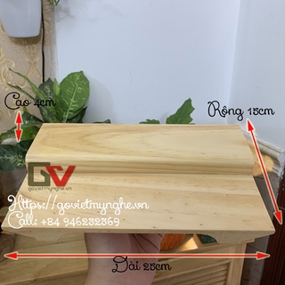 [Trang trí Sushi Nhật] Thớt Gỗ Trang Trí Sushi - Sashimi Nhật Bản 2 Tầng - Size 25x15 cm - Gỗ Thông Nhập Khẩu