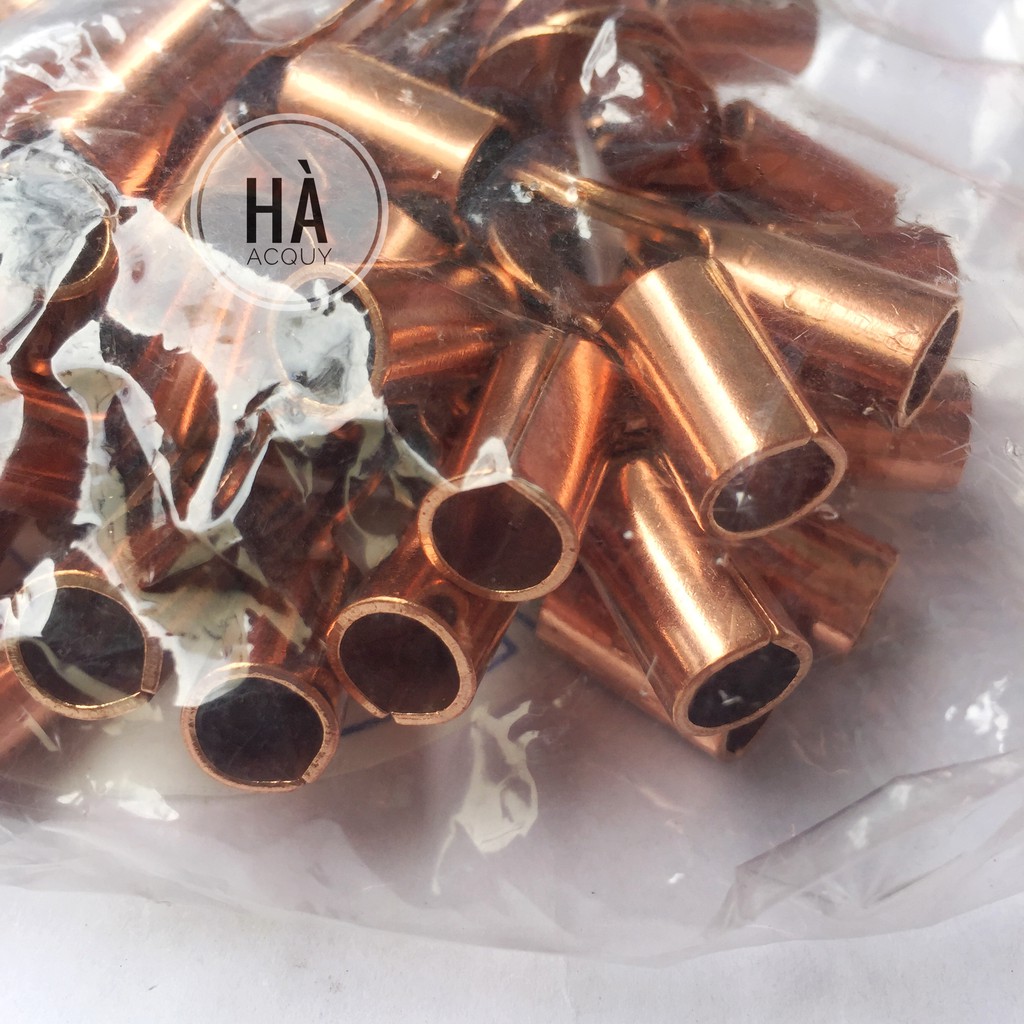 ĐẦU COS DÂY ĐIỆN TRÒN bằng ĐỒNG THAU bấm CÁP ĐIỆN - 50 cái