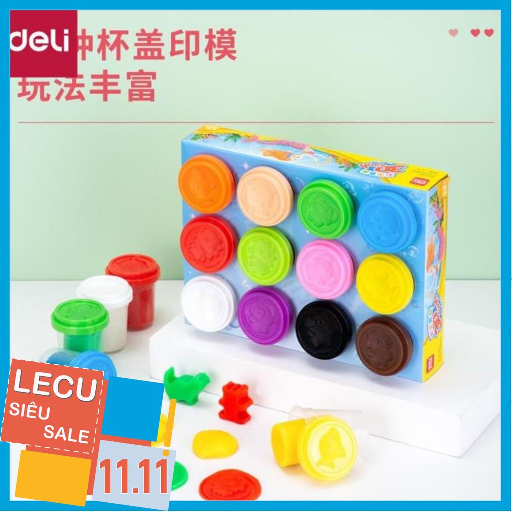 Hũ đất nặn Deli - 6 / 12 màu - 67803 - 67804