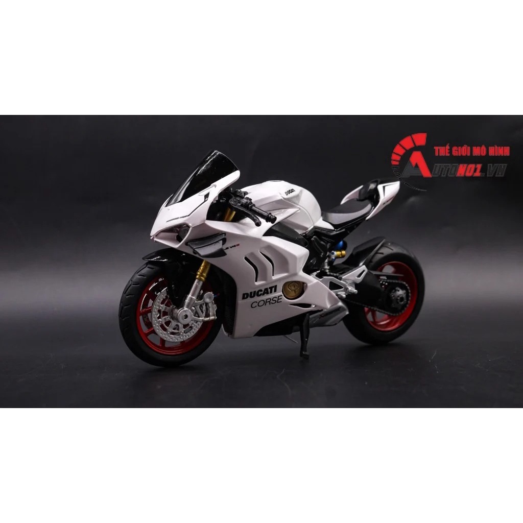 MÔ HÌNH XE ĐỘ DUCATI CORSE V4S - CORSE V4S NỒI KHÔ WHITE TỈ LỆ 1:12 AUTONO1 D222C D223C