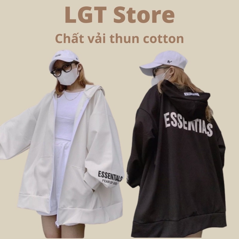 Áo khoác from rộng  chất nỉ cotton cao cấp Essen