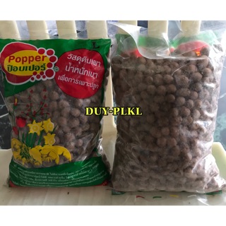 VIÊN ĐẤT NUNG THÁI ( ĐÁ LECCA ) sỏi nhẹ - Size L - đá poper thái lan trồng sen đá, đá trồng thủy canh.