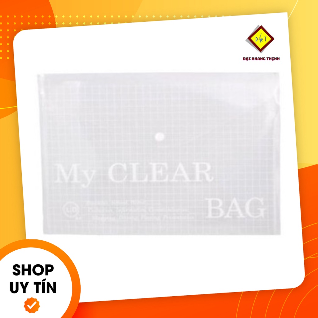 Bìa nút My Clear A4 - F4 file nút đựng hồ sơ giấy tờ a4