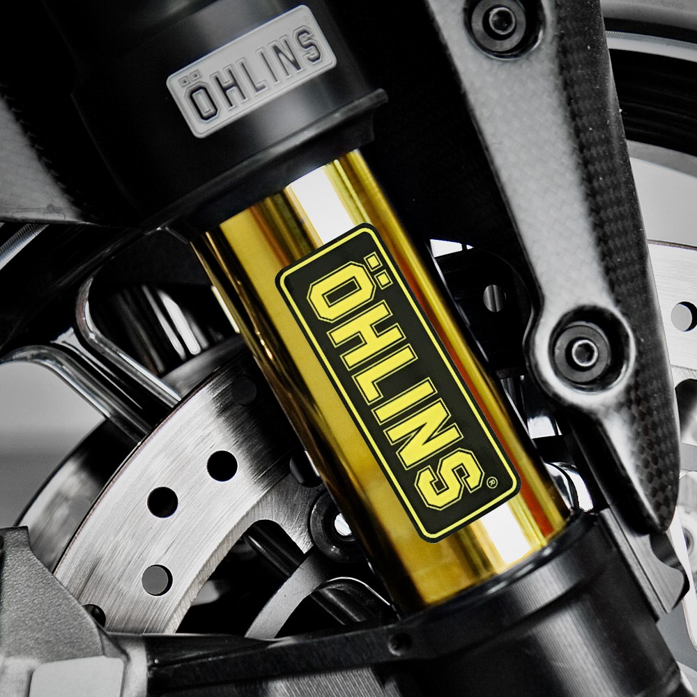 Bộ 2 Tem Ohlins Dán Xe Máy Nhiều Màu- Tem Phuộc Ohlins 12x4.5cm