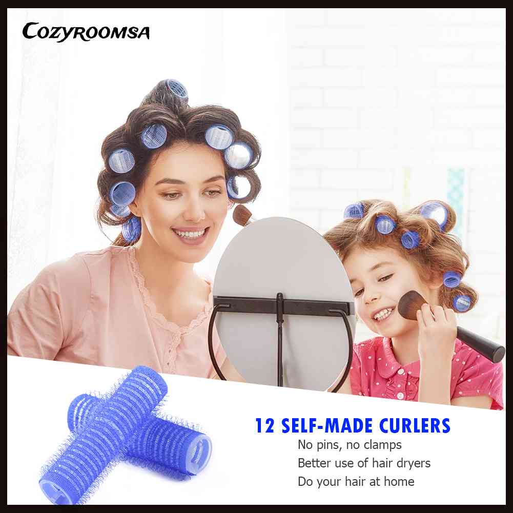 Set 12 Lô Cuốn Tóc Tự Làm Tiện Dụng Cho Salon