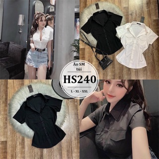 Áo bigsize sơ mi túi hs240-l,xl,xxl
