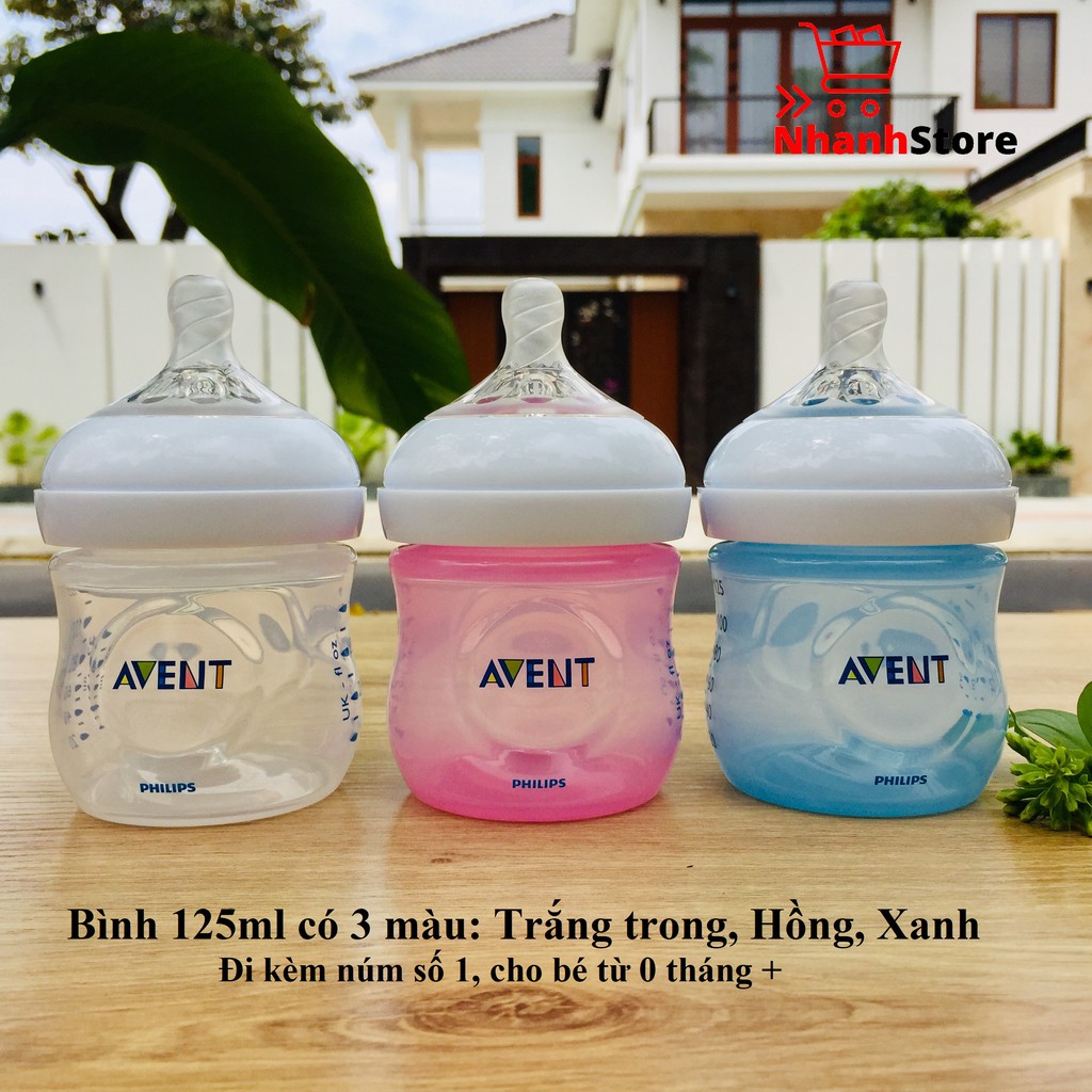 Bình sữa cổ rộng Avent Nautural 125-260-330ml