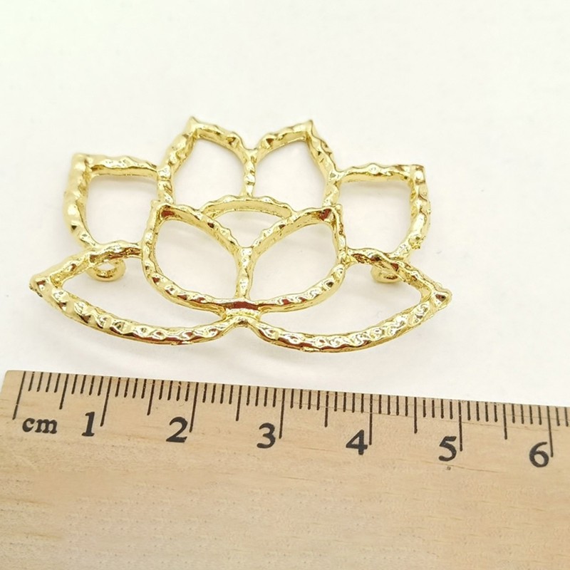 1 phiến đúc hoa sen 39*50mm nguyên liệu làm trâm làm trang sức cổ trang
