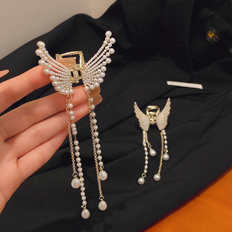 Kẹp Tóc Hình Bướm Phối Tua Rua Phong Cách Hàn Quốc Thời Trang 2022