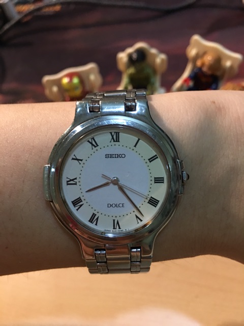 Đồng hồ nam seiko dolce máy nhật xách tay chính hãng secondhand  . Kính saphia. Chạy pin size 37 giờ chuẩn