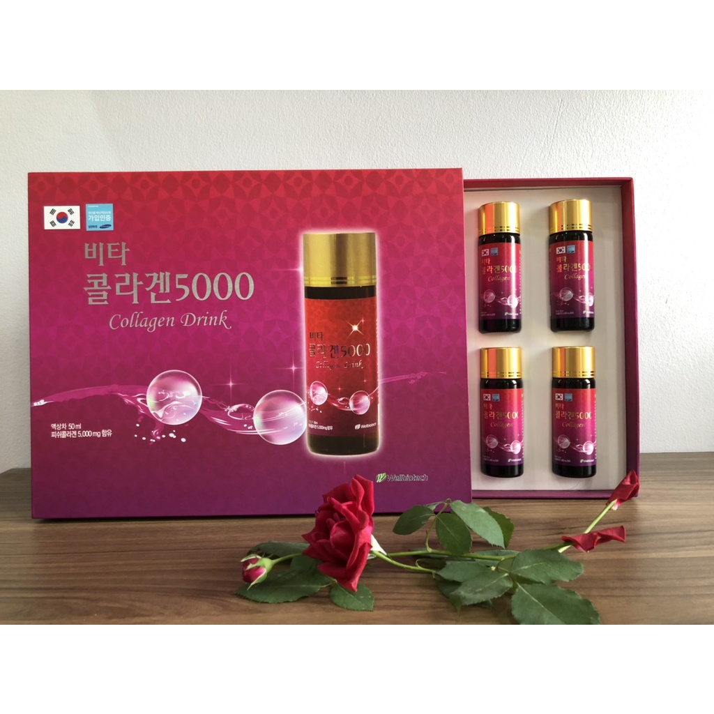 Nước uống bổ sung Colagen Drink 5000 Hàn Quốc hộp 10 chai