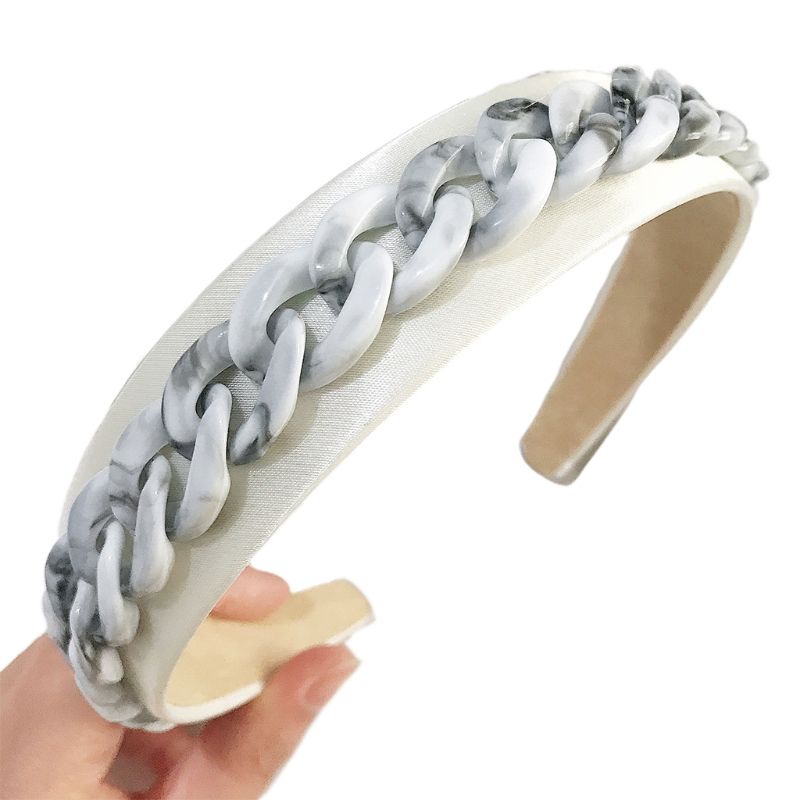 Flgo Băng Đô Bện Sợi Acrylic Màu Kẹo Ngọt Ngào Rửa Mặt Bản Rộng Cho Nữ