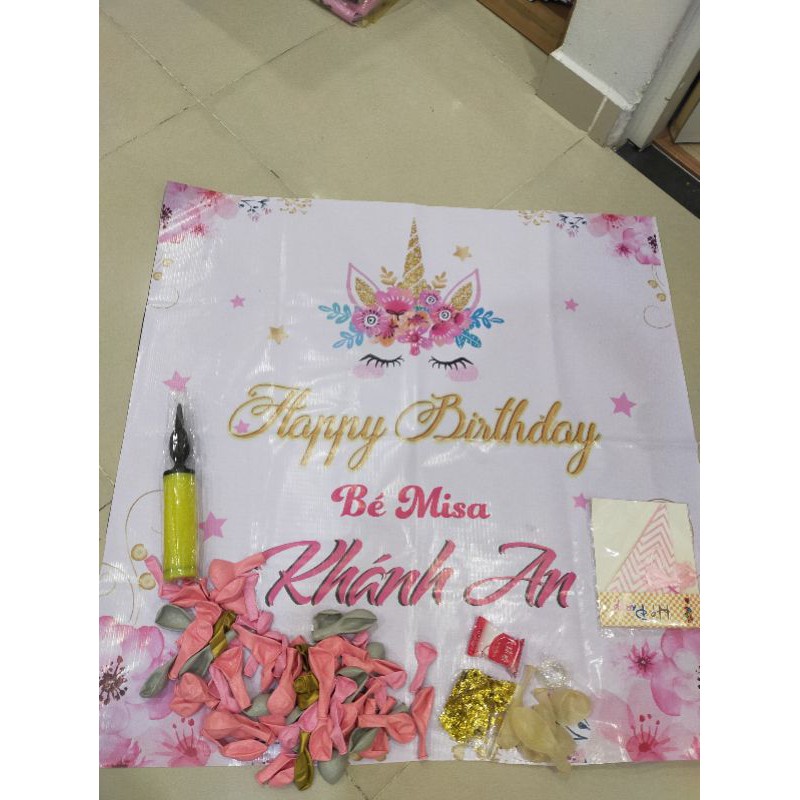 (KÈM BACKDROP MS15) SET BÓNG TRANG TRÍ  SINH NHẬT CHỈ 198k