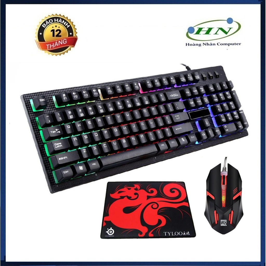 [TẶNG LÓT TYLOOS] BỘ BÀN PHÍM GAME G20 + CHUỘT R8 1602 | WebRaoVat - webraovat.net.vn