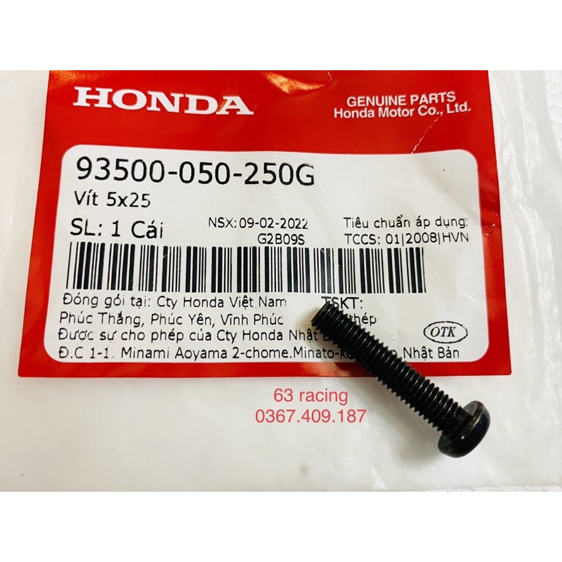 Vít 5x25 - Ốc bắt cùm ga chính hãng Honda cho xe Winner