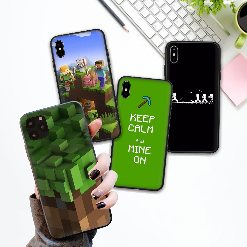 6vdi48 Trò chơi Minecraft iPhone 11 Pro Max X XS XR Max 5 5S 6 6S Plus 7 8 Plus SE Điện thoại silicon mềm