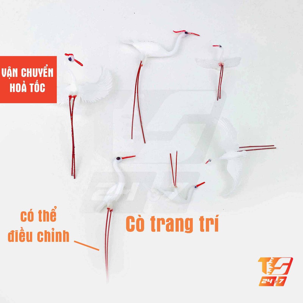 Cò Trang Trí Hồ Cá, Bể Thủy Sinh - Tiểu Cảnh Trang Trí Sân Vườn, Hòn Non Bộ