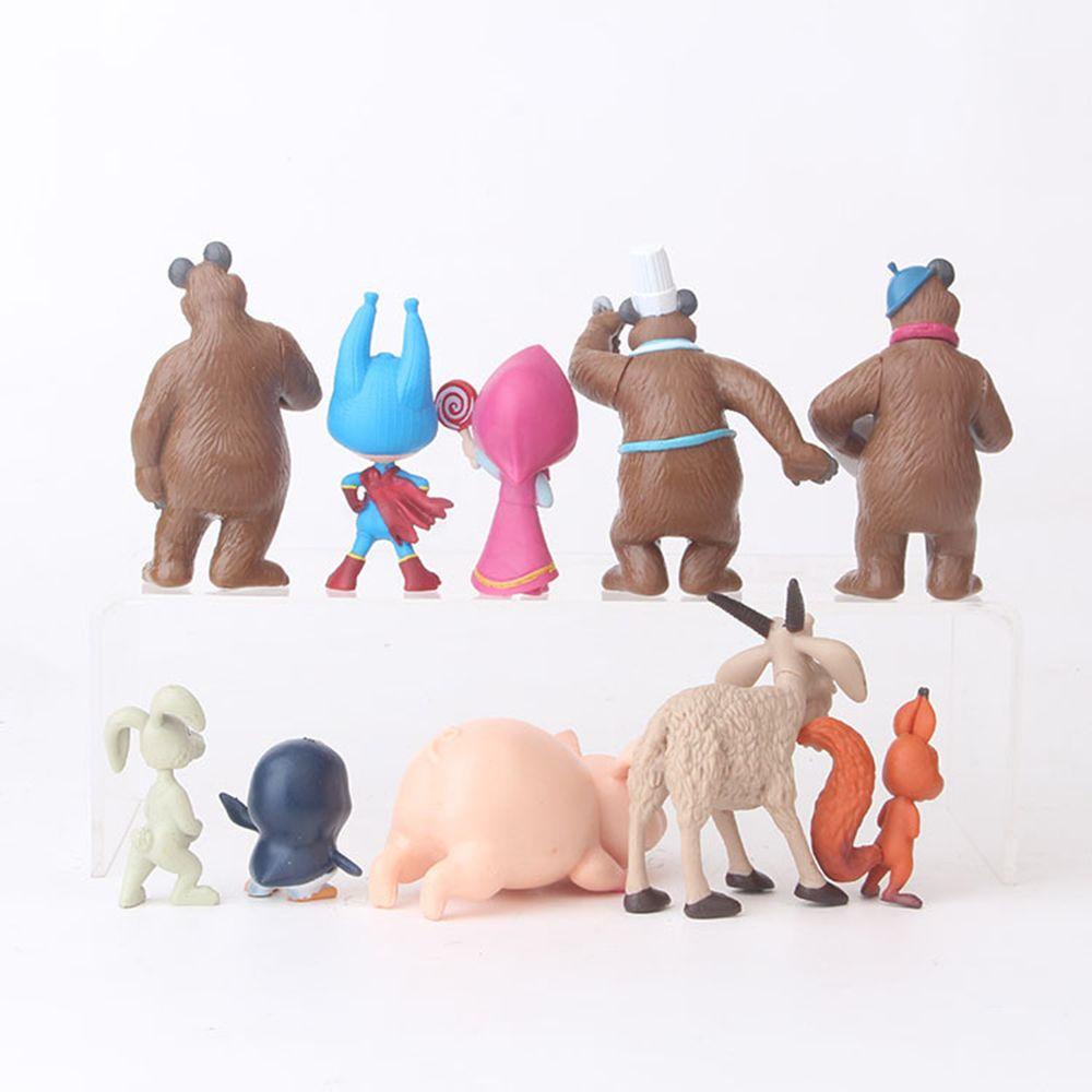 Set 10 Mô Hình Mô Phỏng Nhân Vật Hoạt Hình Masha and The Bear