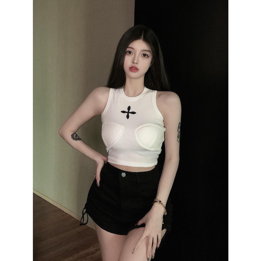 HUANG YOYO Áo Hai Dây Thể Thao Thời Trang Quyến Rũ Cho Nữ