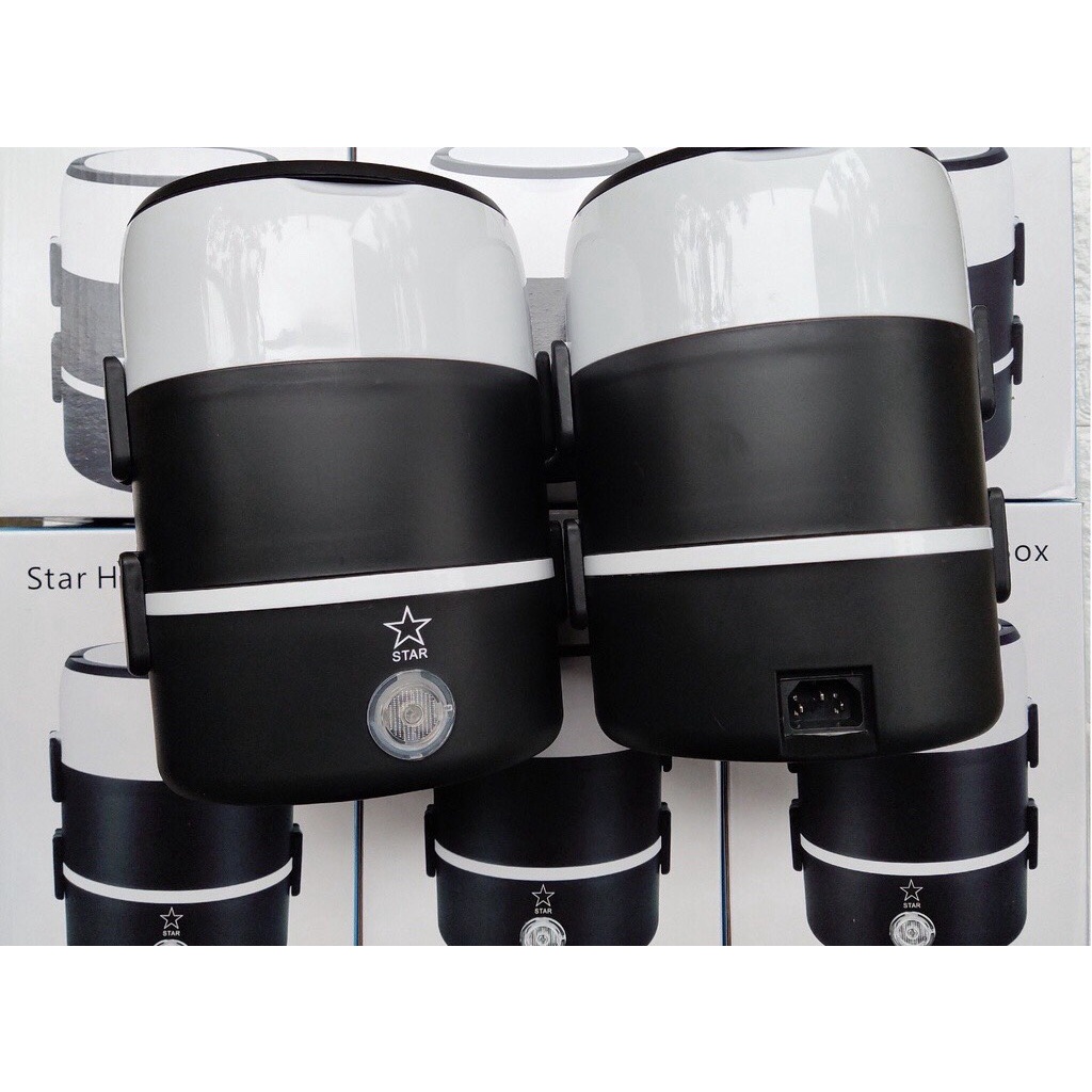 Cặp Lồng Cắm Điện Ủ Cơm Giữ Nhiệt 3 Tầng Ruột Inox Giữ Nóng Thức Ăn Liên Tục Hộp Cơm Cắm Điện Văn Phòng