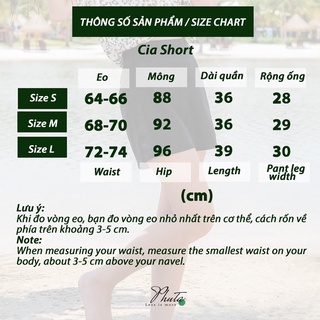 Quần Short - Linen - Cia Short - Đen - PHUTA