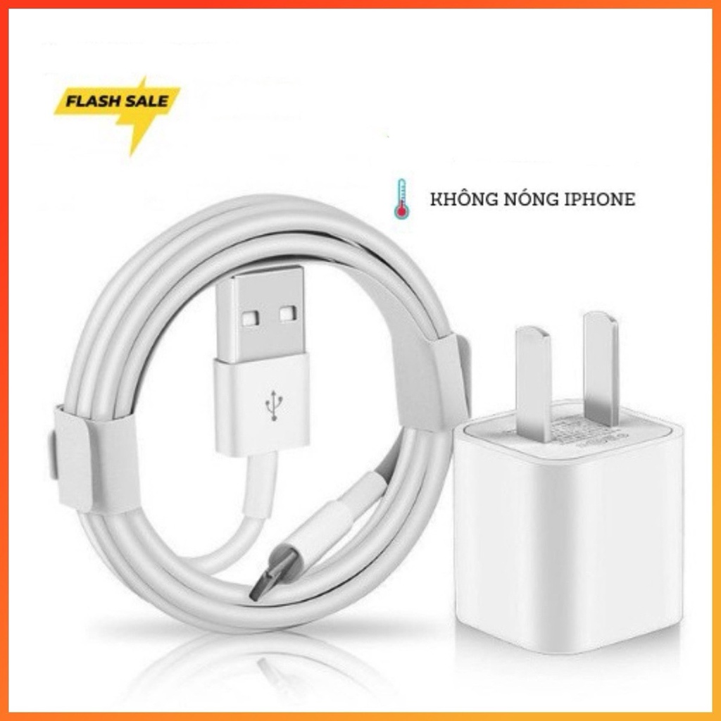 Bộ sạc iphone, cáp sạc iphone, cáp usb to lightning nguồn điện ổn định, không loạn cảm ứng dùng cho 5g -&gt; 7plus