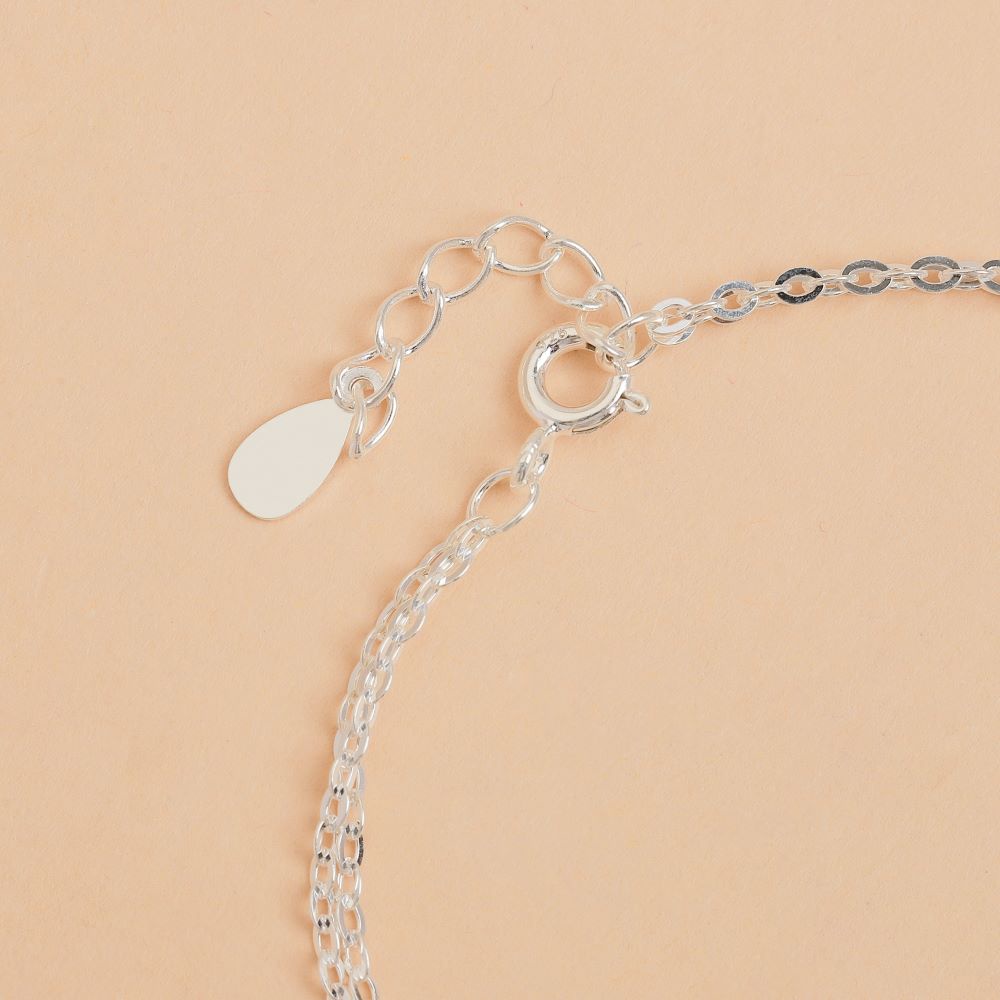 Lắc Tay Bạc Nữ Dây Kép Hình Nơ Thanh Lịch, Nhẹ Nhàng LB16 Bảo Tín Mạnh Hải