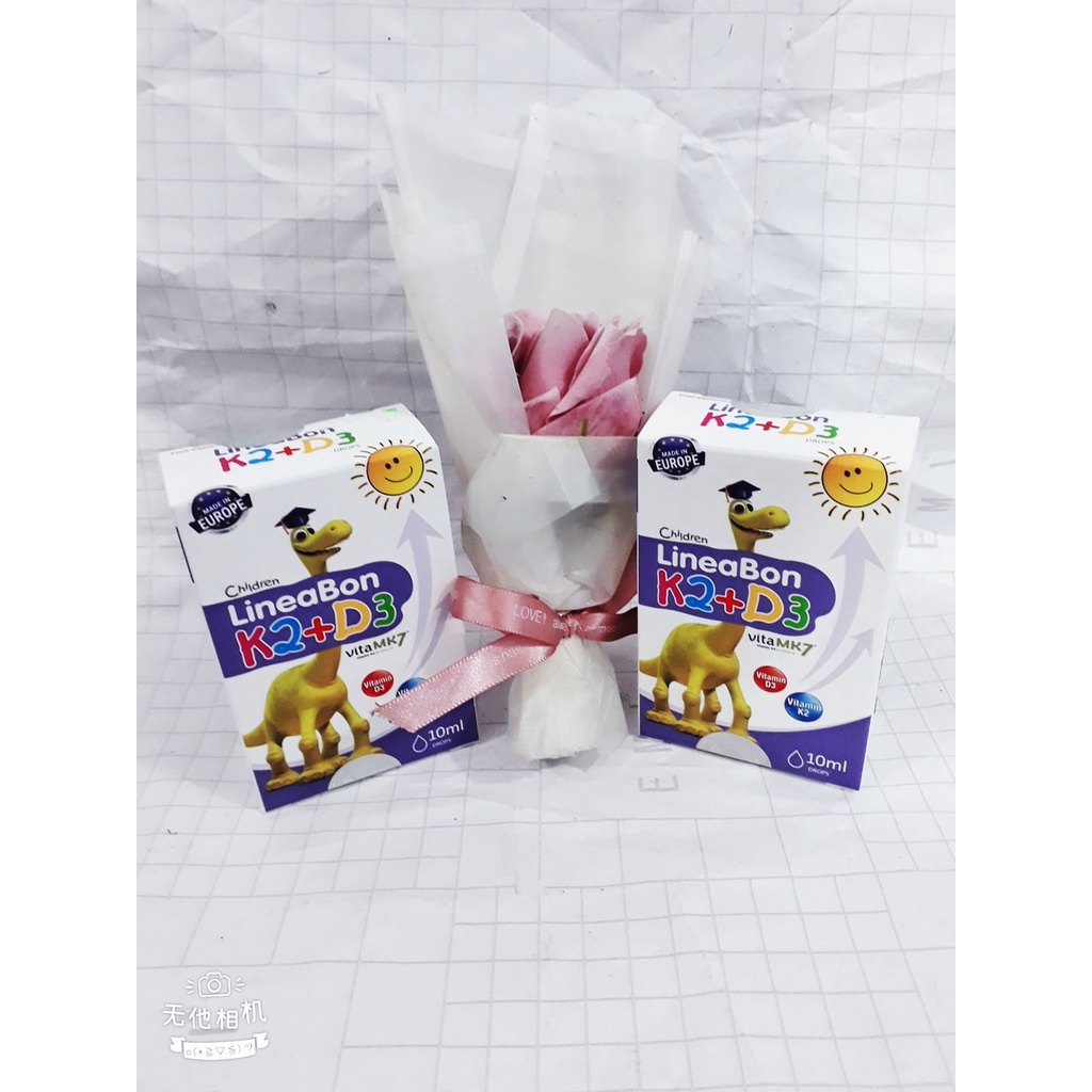LineaBon K2 D3 (MK7) nhỏ giọt, Bổ sung Vitamin D3 và K2 giúp hỗ trợ hấp thu Canxi, giúp giảm nguy cơ loãng xương