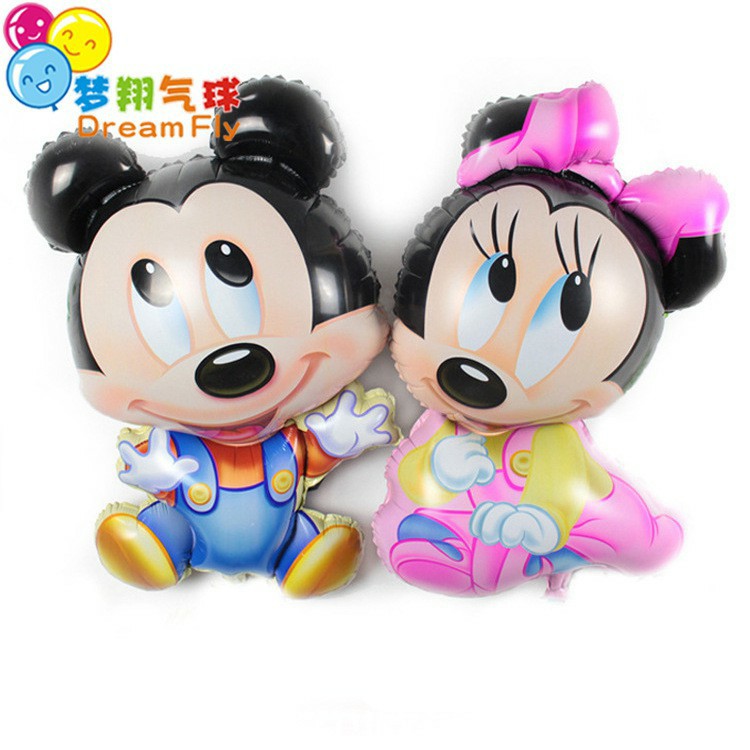 [ khuyến Mại Bơm + Băng keo ] Set bóng trang trí sinh nhật chủ đề ❤️chuột mickey❤️, bóng bay sinh nhật cho bé tuổi chuột