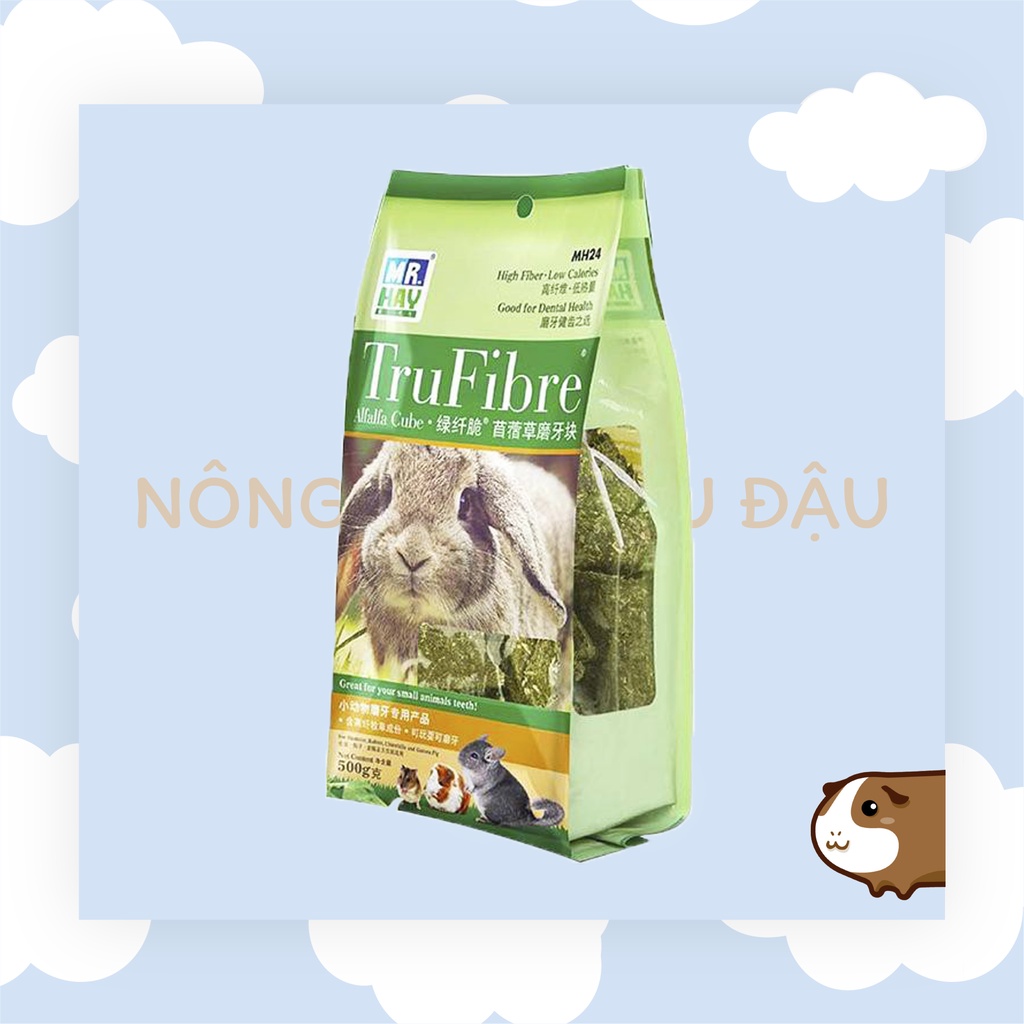 Viên Bánh Cỏ Nén Alfalfa Mài Răng Mr.Hay Cho Thỏ, Bọ Ú, Chinchilla, Hamster 500g - MH24