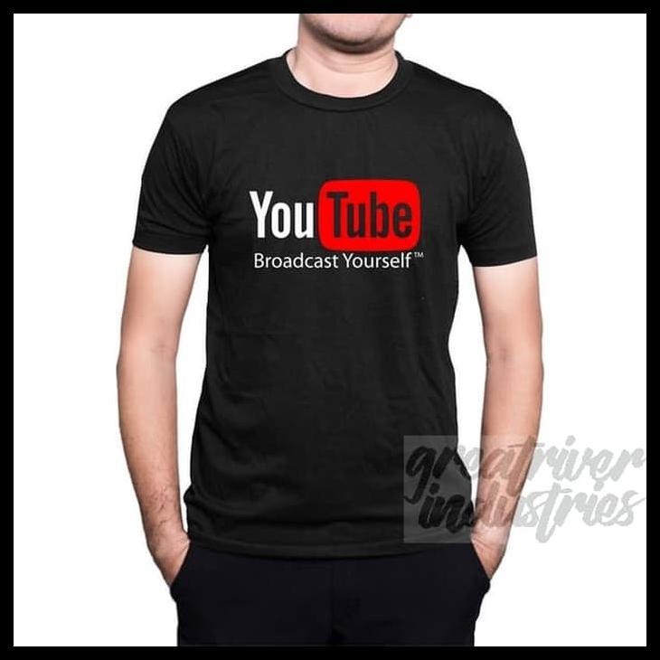 Áo Thun Đen In Hình Youtube Độc Đáo Hợp Thời Trang