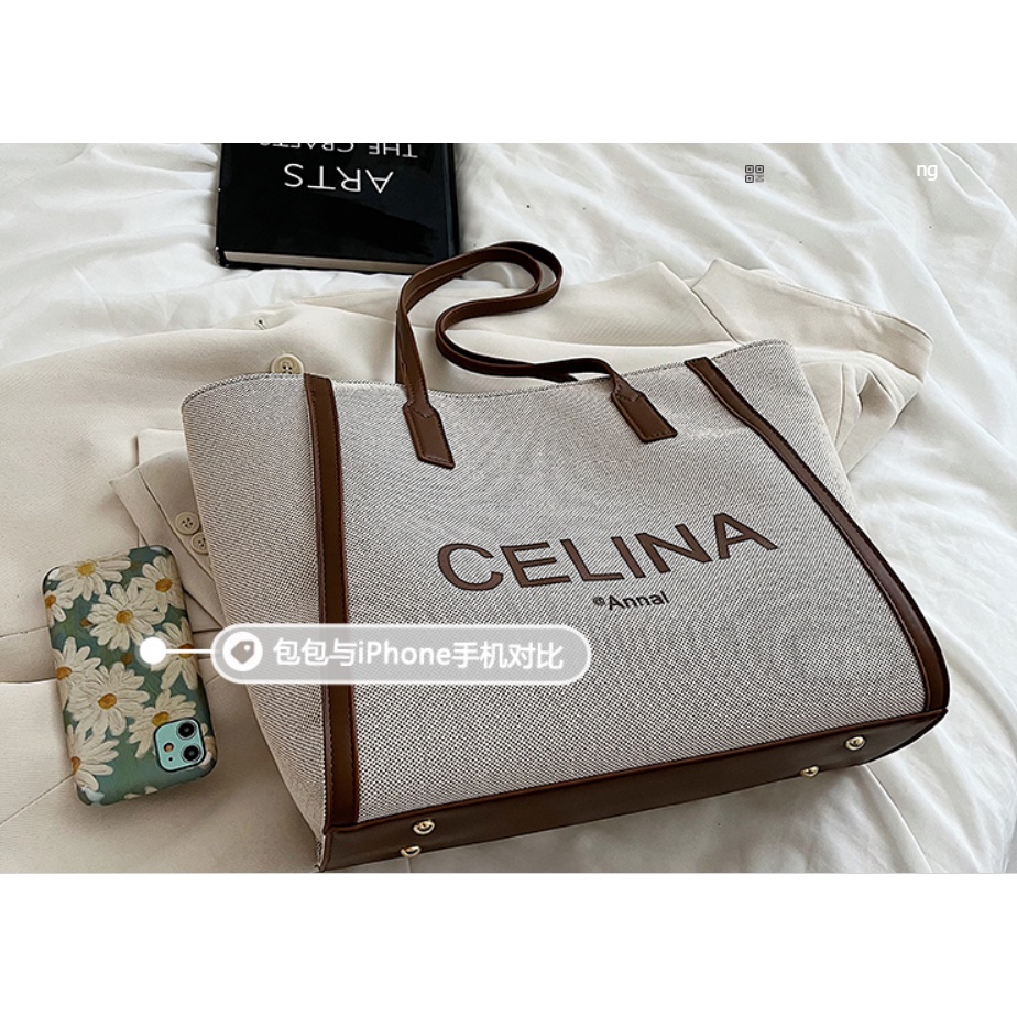 D19 Túi xách bản to khóa bấm 2 màu sắc đơn giản