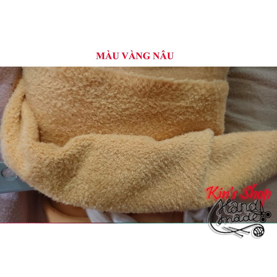 Vải lông cừu nhuyễn mềm mịn dùng may gấu bông, gối handmade, đồ chơi cho bé, may doll, outfit doll